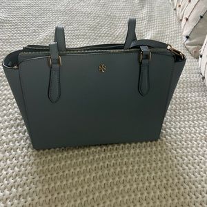 Tory Burch blue handbag with handles and strap